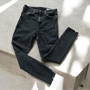 Rag & Bone Dre Boyfriend Jeans Women's Sz 28 Dark Wash‎ Ankle Skinny Distressed